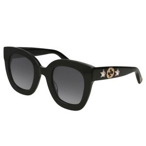 Gucci Rectangle Acetate GG Sunglasses w/ Crystal Stars